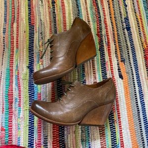 Kork-Ease Wedge Leather Booties